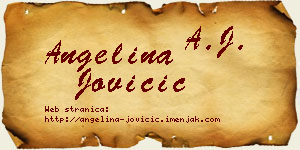 Angelina Jovičić vizit kartica